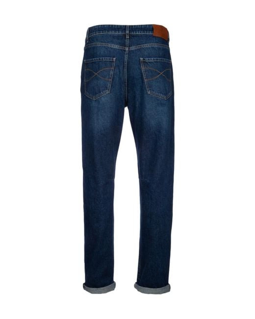 Brunello Cucinelli Blue Mid-Rise Straight-Leg Slim-Fit Jeans for men