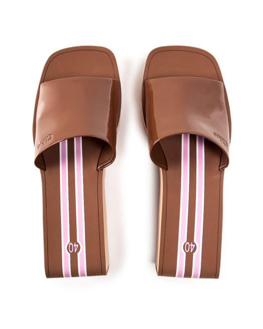 Chloé Brown Thick-Soled Slippers