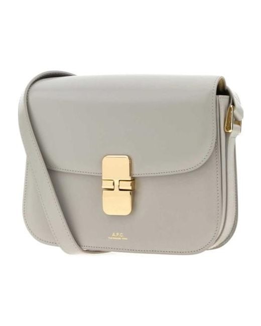 A.P.C. Gray Grace Small Shoulder Bag