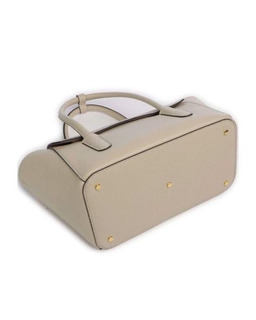 Coccinelle Natural Double Beat Foldover Top Tote Bag