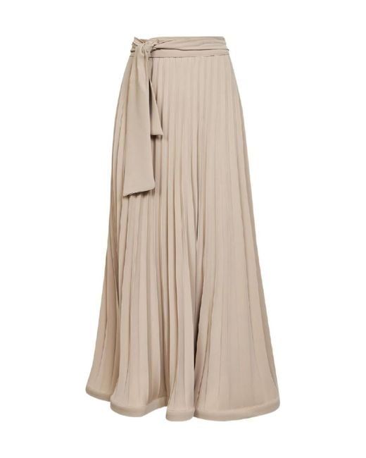 P.A.R.O.S.H. Natural Pleated Skirt