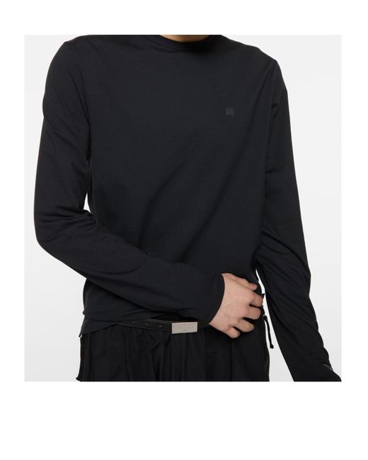 Acne Blue Long-Sleeved Crewneck T-Shirt