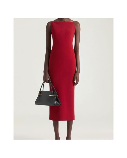 Givenchy Red Sliced Mid-Length Dress