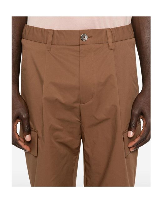 Herno Brown Elasticated-Waist Track Pants for men