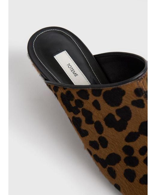 Totême  Brown Round-Toe Slippers