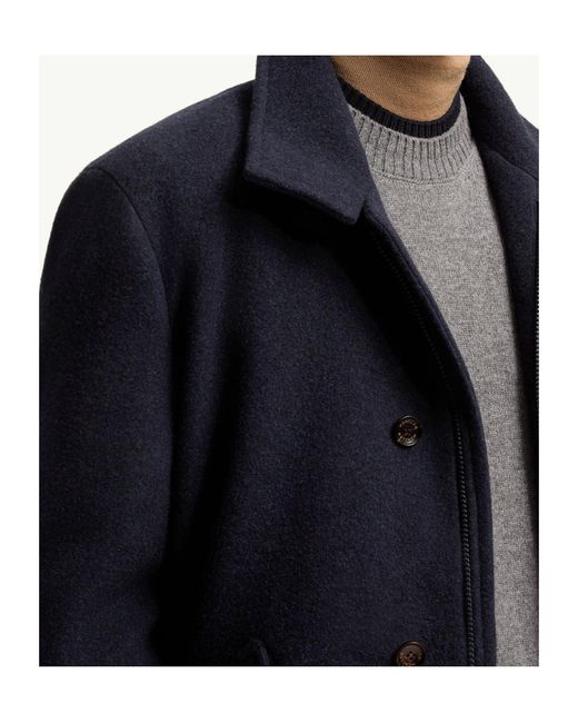 Moncler Blue Panyol Short Wool Down Jacket for men
