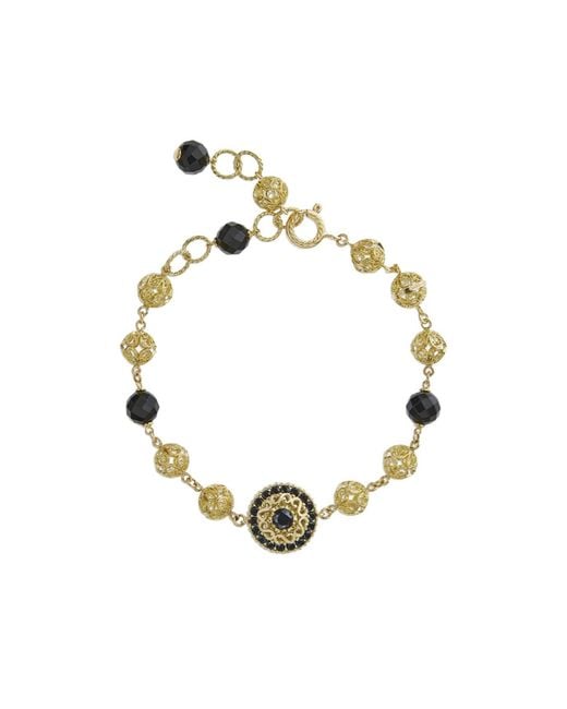 Dolce & Gabbana Metallic Filigree-Embellished Bracelet
