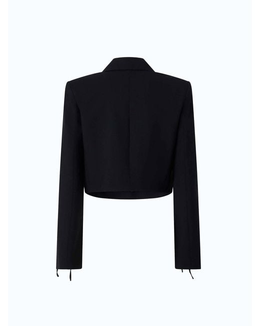 Pinko Black Lace-Up Cropped Jacket