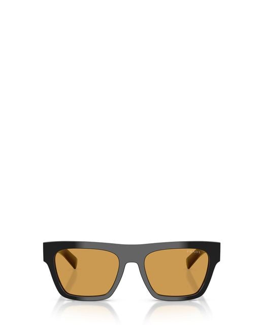 Prada Yellow Eyewear Square Frame Sunglasses for men