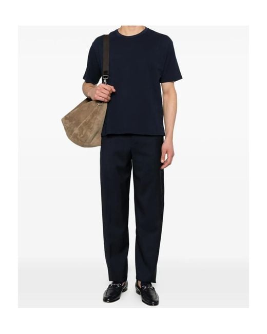 Roberto Collina Blue Short-Sleeved T-Shirt for men