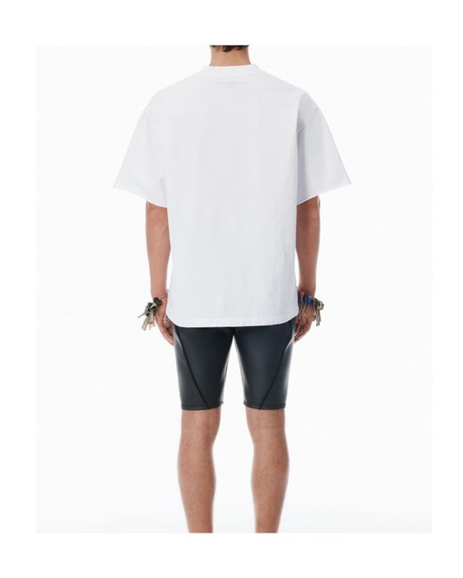 Alexander Wang White Logo-Printed Oversized T-Shirt for men