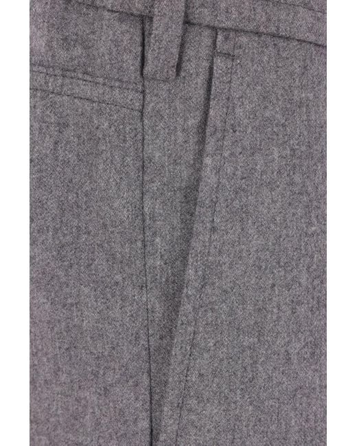 Eleventy Gray Belt Loop Casual Pants for men