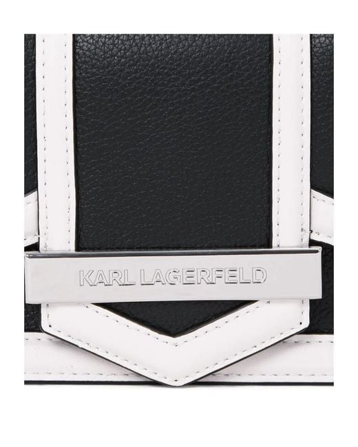 Karl Lagerfeld Black Small K/Nova Crossbody Bag