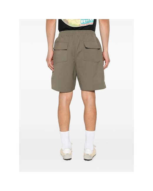 Rhude Gray Drawstring Elastic-Waist Shorts for men