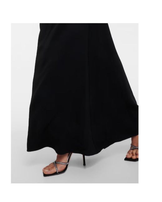 Roland Mouret Black Asymmetric Cady Gown