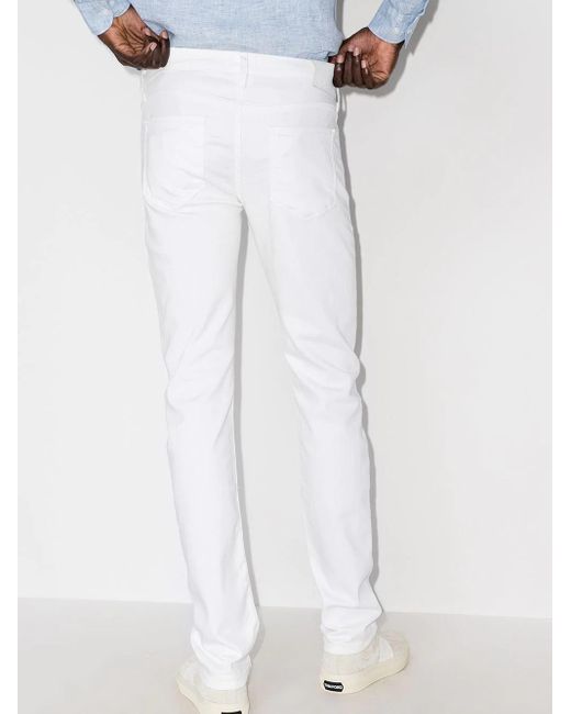 PAIGE White Lennox Slim-Leg Jeans for men