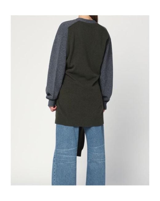 Stella McCartney Black Buttoned Two-Tone Cardigan