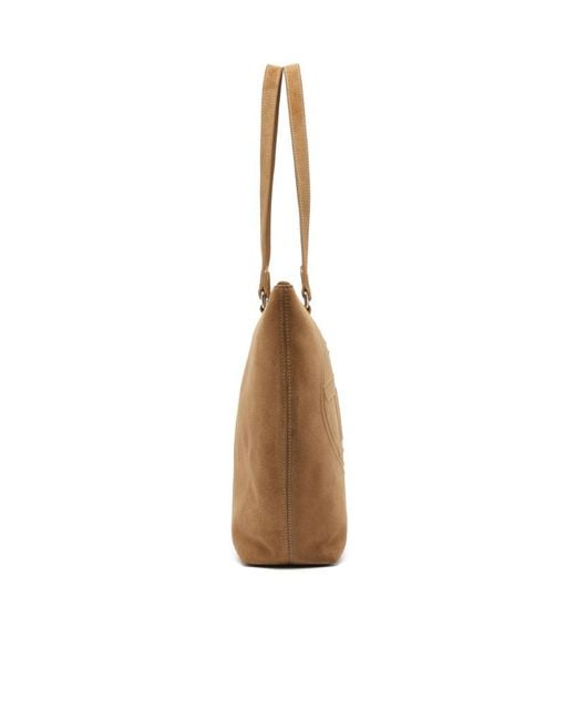 DIESEL Brown 1Dr Dome-Suede Tote With Oval D Logo for men