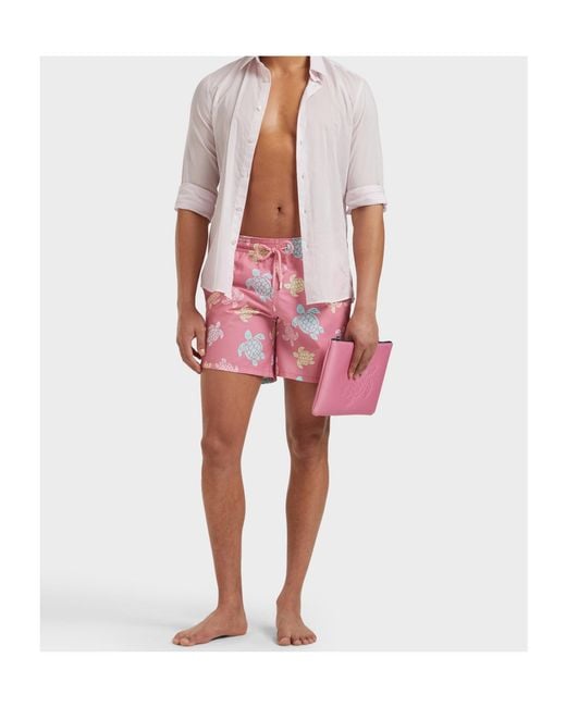 Vilebrequin Red Elastic Waist Shorts for men