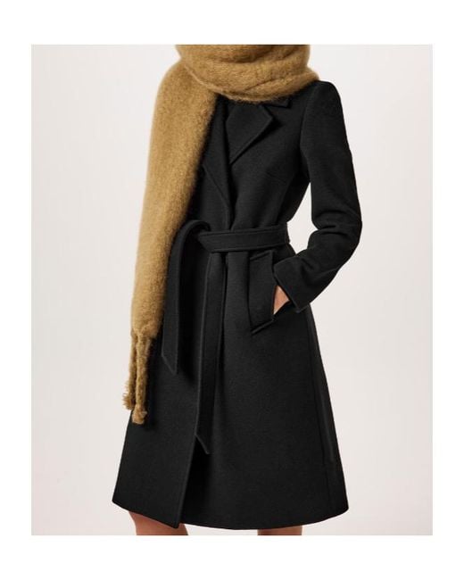 Barbour Black Clodagh Wool Trench Coat