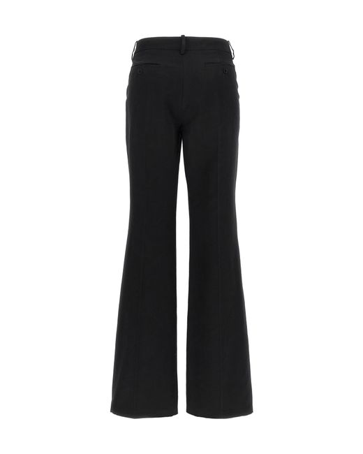 Magda Butrym Black Front-Pleat Classic Trousers