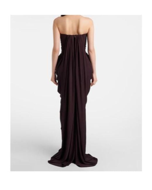 Stella McCartney Purple Strapless Crêpe Jersey Gown