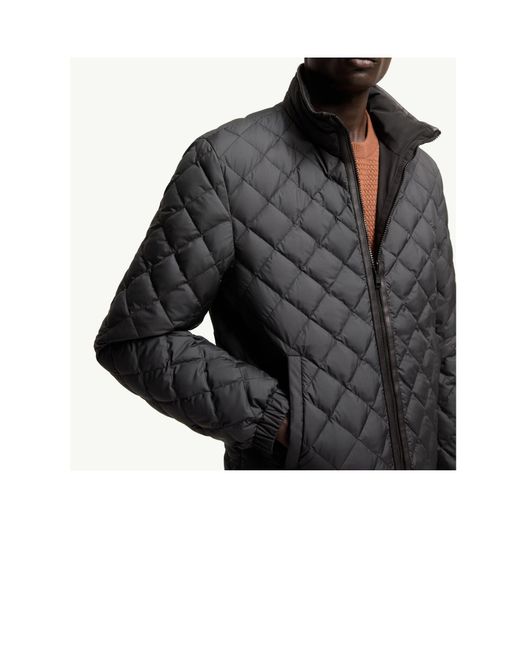 Moncler Gray Delviane Reversible Diamond-Quilted Down Jacket for men