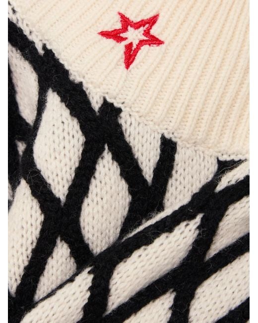 Perfect Moment Black Wool And Cashmere Blend Jacquard Sweater