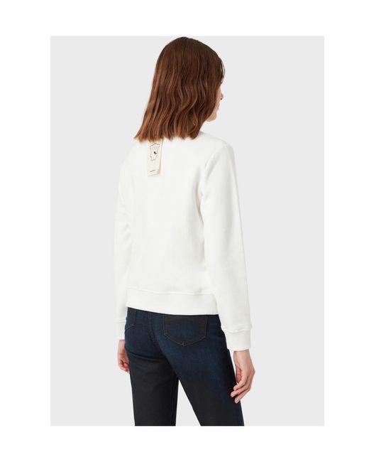 Emporio Armani White Manga Bear Long-Sleeved Sweatshirt