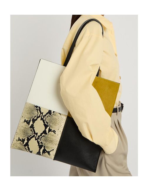 Khaite Metallic Piper Patchwork Leather Tote Bag