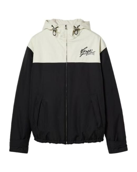 Gucci Black Technical Cotton Canvas Hooded Jacket for men