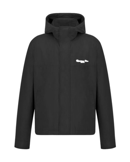 Dior Black Homme Logo Printed Long-Sleeved Jacket for men