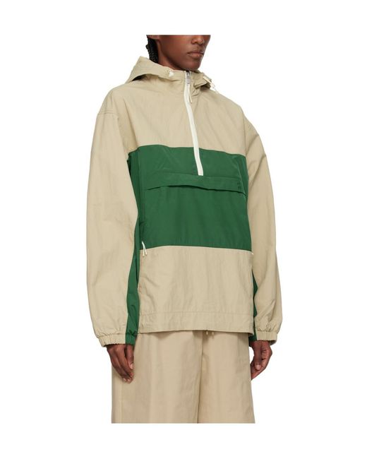 On Shoes Green Color-Block Recycled Shell Jacket