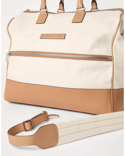Brunello Cucinelli Natural Summer Holdall for men