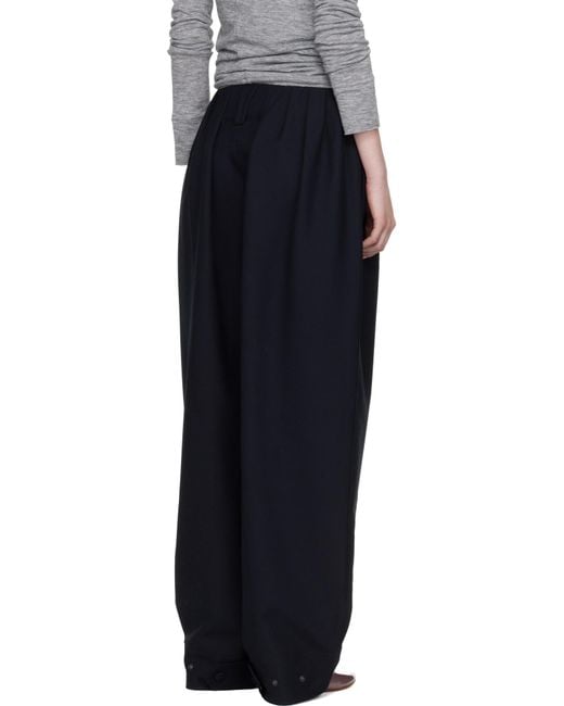OPEN YY Black Gathered Trousers