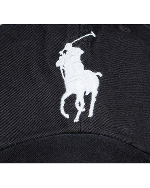 Polo Ralph Lauren Black Big Pony Chino Ball Cap for men
