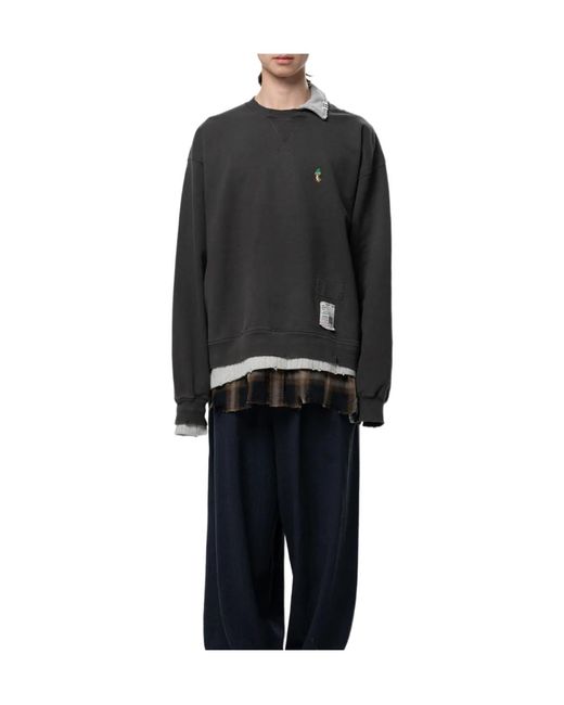 Maison Mihara Yasuhiro Gray Layered Graphic Sweatshirt for men