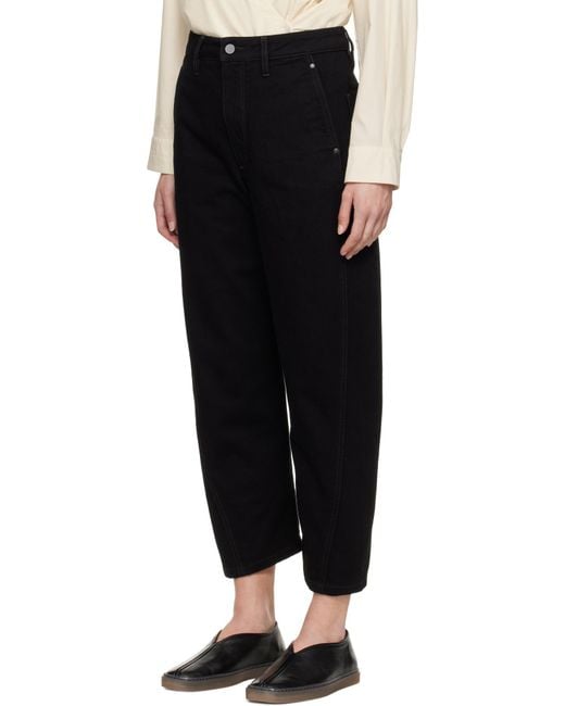 Lemaire Black Twisted Cropped Trousers