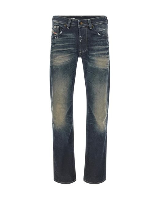 DIESEL Blue Belt-Loop Jeans for men