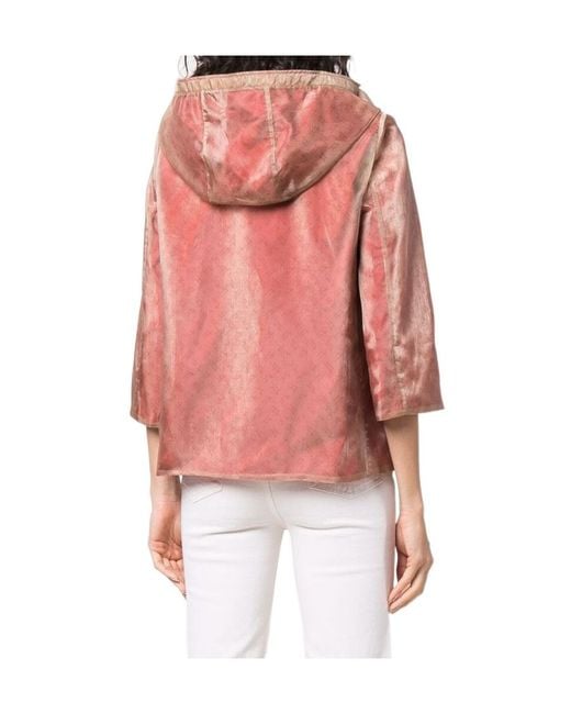 Herno Red Reversible Drawstring Jacket