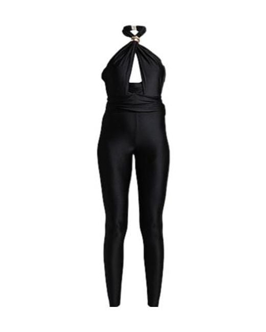 Saint Laurent Black Sleeveless V-Neck Jumpsuit