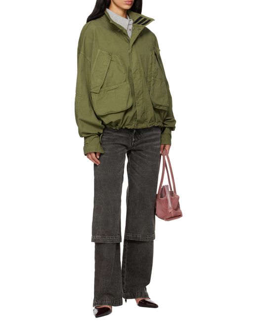 The Attico Green The Logo Patch Bomber Jacket