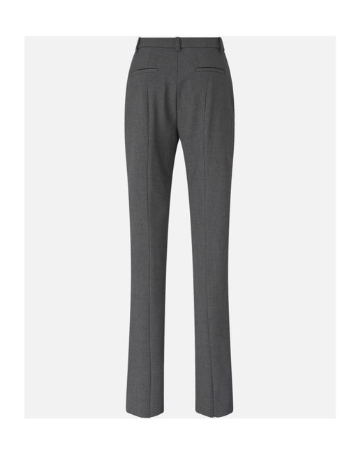 Pinko Gray Pressed-Crease Trousers