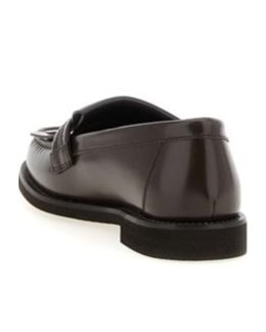 Brunello Cucinelli Black Monile Fringed Loafers