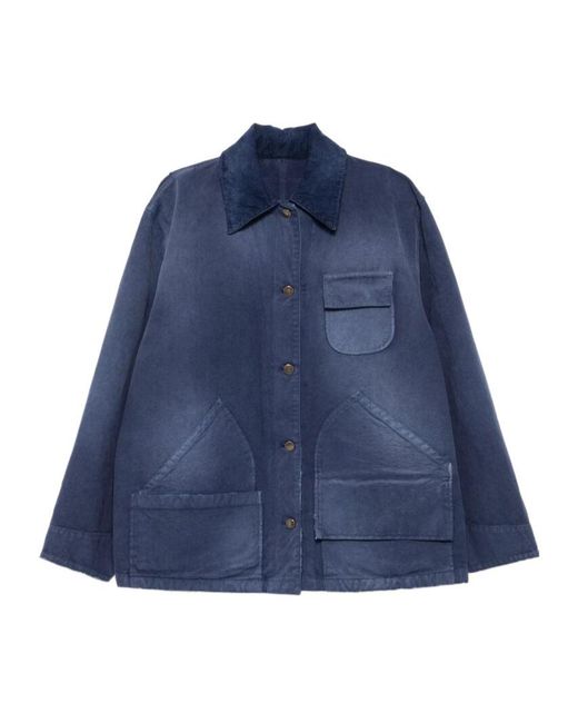 Prada Blue Canvas Trucker Jacket