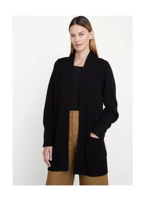 Vince Blue Open-Front Cashmere Cardi-Coat