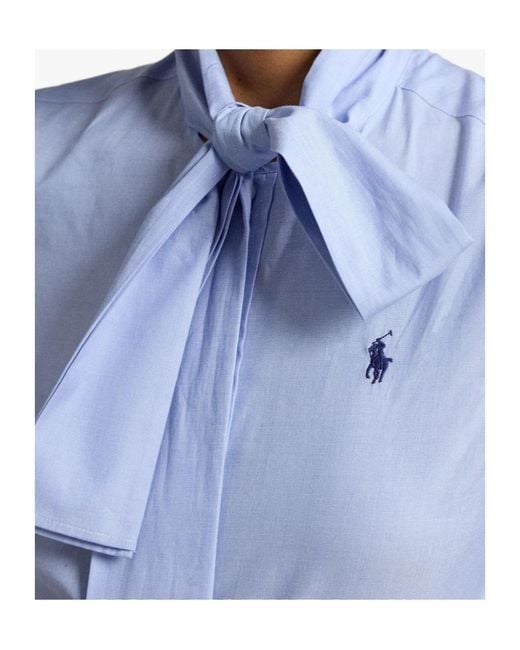 Polo Ralph Lauren Blue Logo-Embroidered Buttoned Shirt