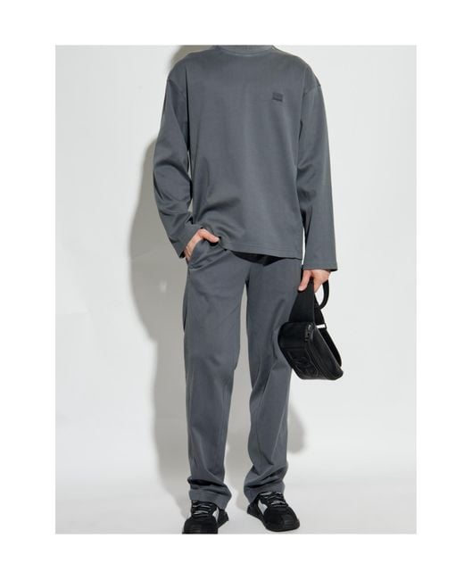 Dolce & Gabbana Blue Logo Plaque Drawstring Track Pants for men