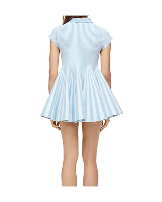 Loewe Blue Striped Mini Dress