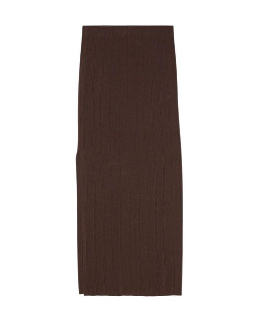 REMAIN Birger Brown Christensen Side Slit Midi Skirt